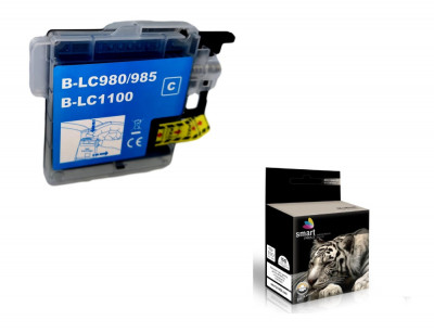 Cartus de imprimante inkjet pentru Brother , LC980C / LC985C / LC1100C , cyan , 12 ml , Smart Print foto