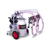 EMT. Aparat de muls bovine Melasty cu cadru galvanizat 2 posturi si 1 bidon aluminiu 30 litri EMTDK2-KA30