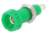 Soclu Banană Verde 4mm 10A 250V, DELTRON
