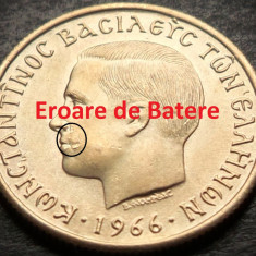 Moneda 50 LEPTA - GRECIA, anul 1966 * cod 4526 = A.UNC EROARE de BATERE