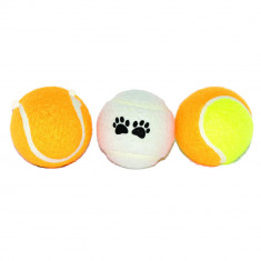 Jucarie pentru Caini 4 Dog, Mingi de Tenis, 3 Buc/Pachet