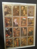 Minicoală Impresionantă Umm Al-Qiwain 1972 - Artă Religioasă Picturi Celebre Viața lui Iisus Hristos, Foaie 16 Timbre, CTO -A333, Stampilat