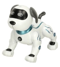 Jucarie interactiva, caine robot acrobatic, inteligent, cu telecomanda, 23x13 x 21,5cm