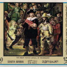 QU'AITI (YEMEN) 1967 - Picturi, Rembrandt /serie completa MNH (cota Michel 10€)