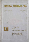 LIMBA GERMANA II TEXTE DE SPECIALITATE. MEDICINA, FARMACIE-NATALIA NICHIFOR HILDE MANOLIU