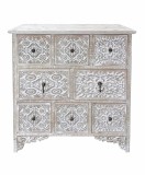Comoda lemn alb maro 77 x 32 x 79,5 cm