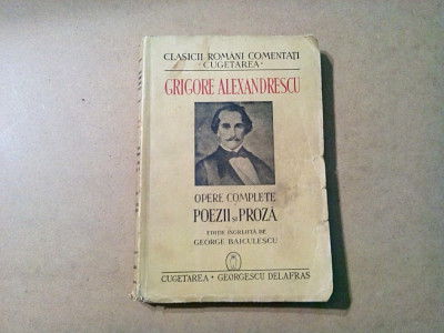 GRIGORE ALEXANDRESCU - Poezii si Proza * Opere Complete - 1940, 302 p. foto