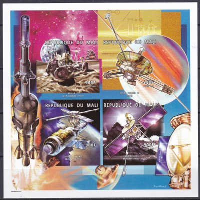 DB1 Cosmos Mali Appolo 15 Skylab Pioneer MS MNH ndt. foto