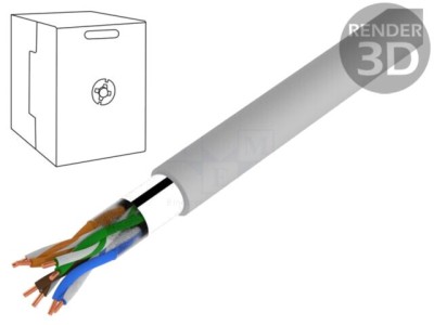 Cablu F/UTP 4x2x24AWG 5e PVC gri 100m DIGITUS foto