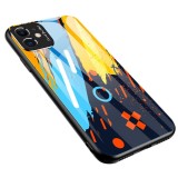 Husa TPU OEM Color Glass1 pentru Huawei P30 lite, cu spate din sticla, Multicolor