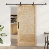 Ușă glisantă cu set de accesorii 93x202 cm Lemn solid de pin