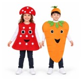 Cumpara ieftin Set doua costum pentru copii Ciuperca si Morcov DEPOX&reg;, portocaliu/rosu, marime universala