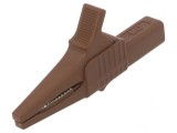 Bornă crocodil 32A 1kVDC maro 20mm