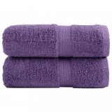 vidaXL Prosoape m&acirc;ini premium SOLUND 2 buc violet 30x30cm 600 gsm