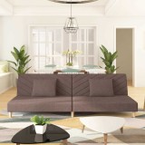 VidaXL Canapea extensibilă cu 2 locuri, 2 perne, gri taupe, textil