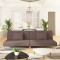 Gossi canapea extensibila cu 2 locuri, 2 perne, gri taupe, textil