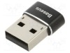 Adaptor USB 2.0 Baseus USB A la USB C negru High Speed