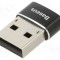 Adaptor USB 2.0 Baseus USB A la USB C negru High Speed