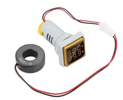Voltmetru si Ampemetru Digital MRG MAD22 , Patrat, LCD, AC 50-500V, 100A C1125 foto
