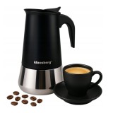Aparat pentru cafea, espressor, fabricat din otel inoxidabil, 9 cani 450 ml, negru/argintiu, Klausberg
