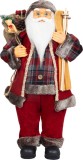 Decoratiune de Craciun Mos Craciun cu daruri, rosu, 60 cm