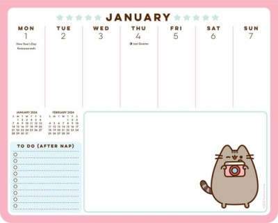 Pusheen 2024 Weekly Desk Pad Calendar foto