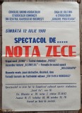 Afis Spectacol de nota zece, 1980