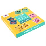 Cuburi de constructie din lemn pentru exprimarea emotiilor, joc educativ, stimuleaza creativitatea, culori si forme