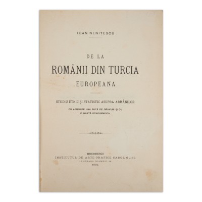 Ioan Nenițescu, De la rom&amp;acirc;nii din Turcia Europeană, 1895 foto