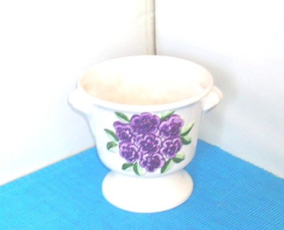 Jardiniera cu anse, ceramica, pictata manual - design Rosa Ljung, DECO, Suedia foto