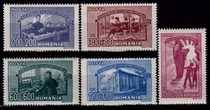 Romania 1947 LP213 Casa scoalelor , serie MNH