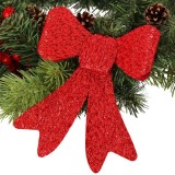 Set 2 ornamente pentru bradul de Craciun, fundita, 18cm, rosu Household NewTrend