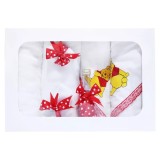 Cumpara ieftin Trusou Botez cu 7 piese - Winnie-the-Pooh brodat - ALB - ROSU -TB74