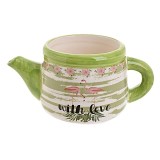 Cumpara ieftin Ghiveci flori decorativ cu Flamingo in forma de ceainic