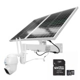 PNI IP60 live PTZ video surveillance camera package with solar panel, 2MP, GSM 4G and 128GB PNI MicroSD card