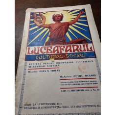 Revista Luceafarul Cultural-Social Anul I Decembrie 1934 Nr. 10
