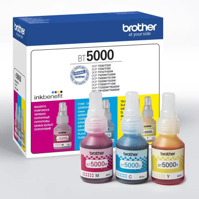 BROTHER BT5000 Ink Bottle Value Pack 1x CMY foto
