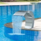 F&acirc;nt&acirc;nă de piscină cascadă grădină, 45 x 30 x 60 cm, oțel inoxidabil, vidaXL