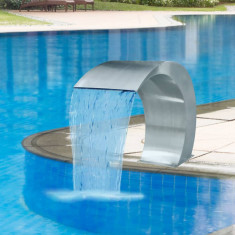 Fantana de piscina cascada gradina, 45 x 30 x 60 cm, otel inoxidabil GartenMobel Dekor