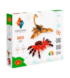 Joc Origami 3D 2 in 1 Scorpion si paianjen cu 306 piese din carton, Oem