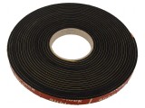 Garnitură EPDM autoadezivă 4mm x 15mm, 10m, neagră