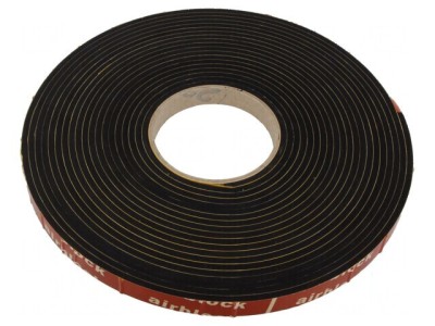Garnitură EPDM autoadezivă 4mm x 15mm, 10m, neagră foto