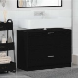 vidaXL Dulap pentru chiuvetă Negru Stejar 78x37x59 cm Lemn prelucrat