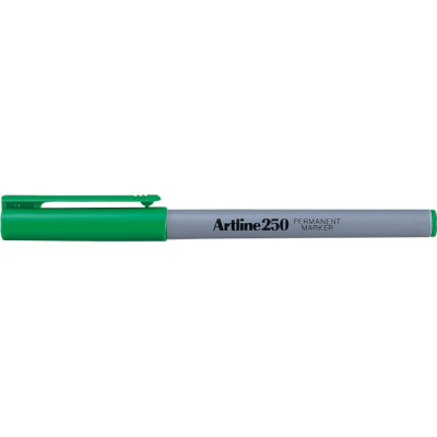 Permanent Marker Artline 250, Corp Plastic, Varf Rotund 0.4mm - Verde foto