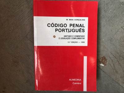 CODIGO PENAL PORTUGUES - M. MAIA GONCALVES foto