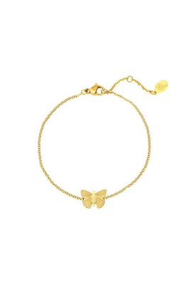 SMARTECH Bratara Inox Butterfly, Auriu foto