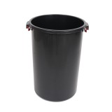 Butoi plastic, fara capac, negru, 100 litri