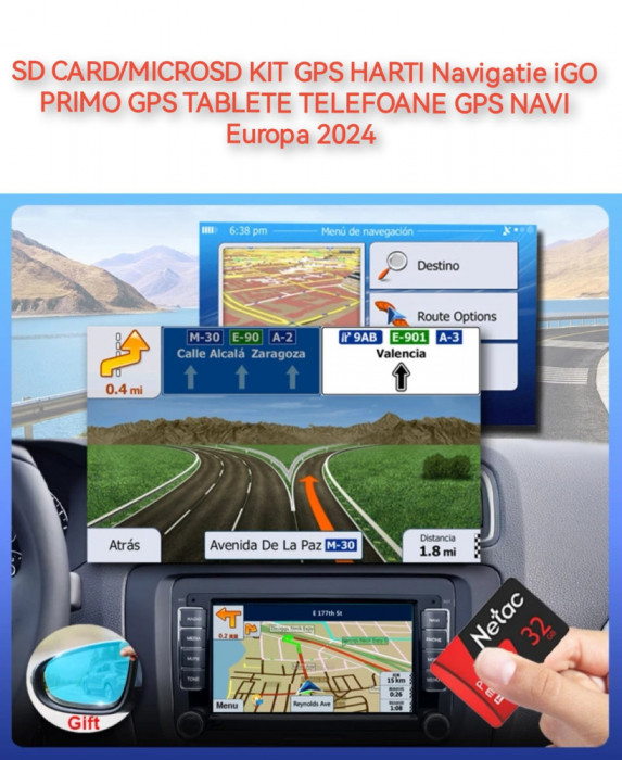 SD Card GPS HARTI Navigatie iGO PRIMO GPS TABLETE TELEFOANE GPS NAVI Europa 2024