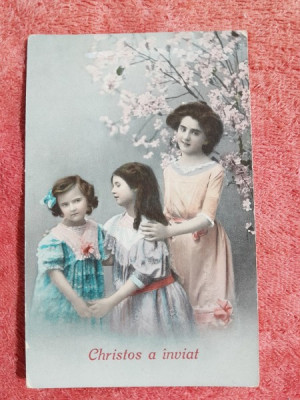 Carte postala, felicitare de Sarbatorile Pascale, 1919 foto