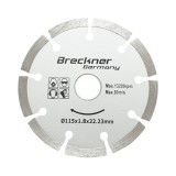 Disc diamantat segmentat 115 mm pentru beton, piatra si caramida Breckner